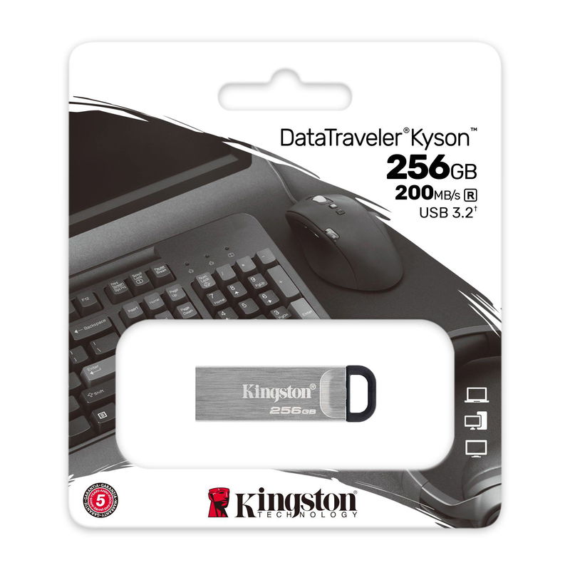 Kingston Data Traveler Kyson 256GB USB 3.2 Gen 1 Flash Drive