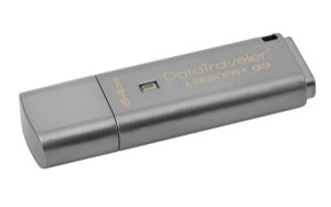 Kingston DataTraveler Locker+ G3 64GB USB 3.0 Flash Drive - Silver