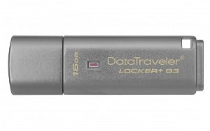 Kingston DataTraveler Locker+ G3 16GB USB 3.0 Flash Drive - Silver