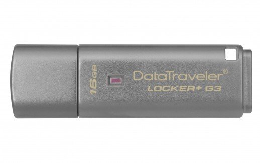Kingston DataTraveler Locker+ G3 16GB USB 3.0 Flash Drive - Silver