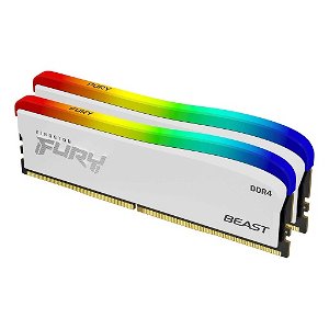Kingston Fury Beast 32GB (2 x 16GB) DDR4 3600MHz CL18 DIMM Memory - White RGB