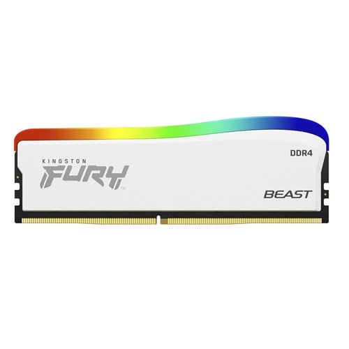 Kingston FURY Beast 16GB (2x 8GB) 3200MT/s DDR4 CL16 DIMM RGB Memory - White