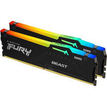 view Kingston Fury Beast 16GB 8GB x 2 DDR5 5600MT/s DIMM Memory - RGB