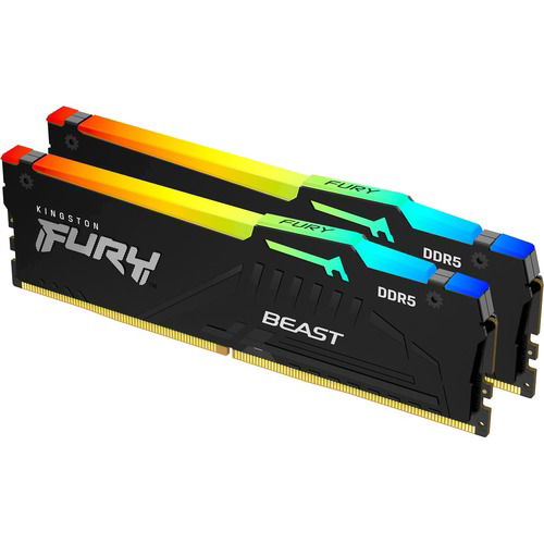 Kingston Fury Beast 32GB 16GB x 2 DDR5 5200MT/s DIMM Memory - RGB