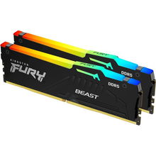 view Kingston Fury Beast 16GB 8GB x 2 DDR5 5200MT/s DIMM Memory - RGB