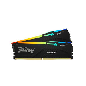 Kingston FURY Beast RGB 32GB(2x16GB) DDR5 2600Mhz DIMM Memory Module - Black