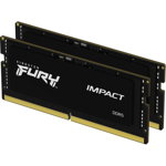 Kingston Fury Impact 16GB 8GB x 2 DDR5 4800MT/s SODIMM Memory - Black