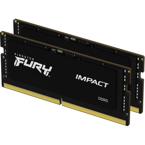 Kingston Fury Impact 64GB 32GB x 2 DDR5 4800MT/s SODIMM Memory - Black