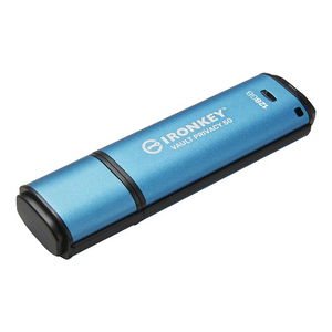 Kingston IronKey Vault Privacy 50 Series 128GB USB 3.2 (Gen 1) Type-A Flash Drive - Blue