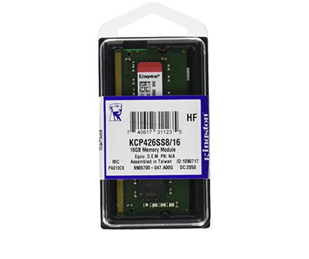 Kingston KCP 16GB DDR4 2666MT/s SODIMM Memory Module
