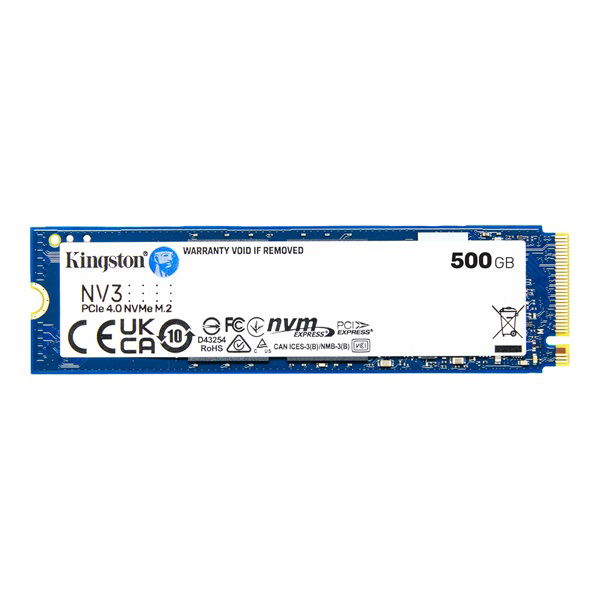 Kingston NV3 500GB PCIe 4.0 x4 NVMe M.2 2280 Solid State Drive