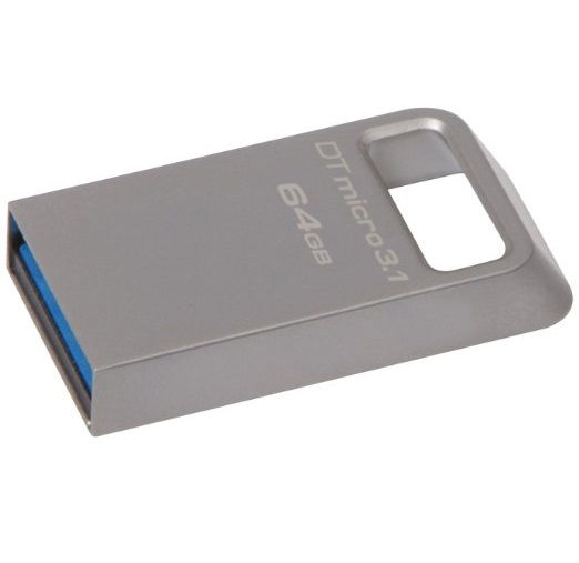 Kingston DataTraveller 64GB USB-A 3.1 Flash Drive - Metallic