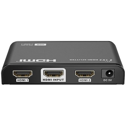 Lenkeng 1 In 2 Out HDMI Splitter with HDR and EDID - Black