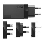 Lenovo 65W USB-C AC Wall Charger with Travel Adapters