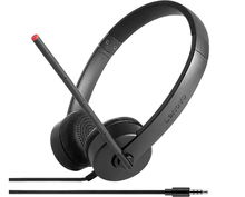 view Lenovo Essential Stereo Analog On-Ear Wired Headset - Black