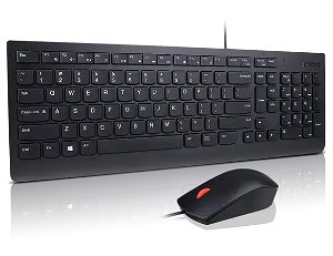 Lenovo Essential Wired Keyboard & Mouse Combo - Black