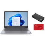 Lenovo ThinkBook 14 Gen 7 14 Inch Intel Ultra 5 125U 4.3GHz 16GB (2x 8GB) RAM 256GB SSD Laptop with Windows 11 Pro + USB-C Dock + $50 Prezzy Card