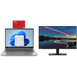 Lenovo ThinkBook 14 Gen 7 14 Inch Intel Ultra 5 125U 4.3GHz 16GB (2x 8GB) RAM 256GB SSD Laptop with Windows 11 Pro + 24" Monitor + $50 Prezzy Card