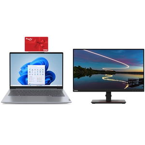 Lenovo ThinkBook 14 Gen 7 14 Inch Intel Ultra 7 155U 4.8GHz 16GB (2x 8GB) RAM 512GB SSD Laptop with Windows 11 Pro + 24" Monitor + $50 Prezzy Card