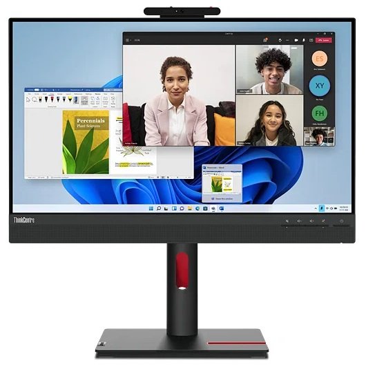 Lenovo ThinkCentre Tiny-In-One 24 Gen 5 23.8 Inch FHD 1920x1080 6ms 60Hz IPS Monitor with Speakers, Built-in Camera - HDMI, DisplayPort, USB-C