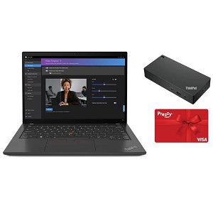 Lenovo ThinkPad T14 Gen 4 14 Inch i5-1335U 4.6GHz 16GB RAM 256GB SSD Touchscreen Laptop with Windows 11 Pro + USB-C Dock + $50 Prezzy Card