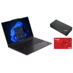 Lenovo ThinkPad X1 Carbon Gen 12 14 Inch Intel Ultra 7 155U 4.8GHz 16GB RAM 512GB SSD Touchscreen Laptop with Windows 11 Pro + USB-C Dock + $50 Prezzy Card
