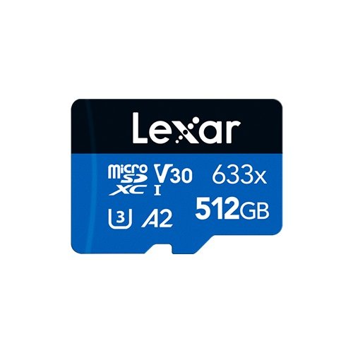 Lexar 512GB 633x microSDHC/SDXC UHS-I Card with Adapter