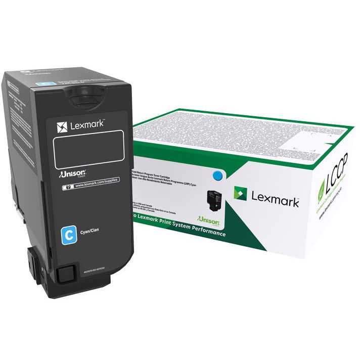 Lexmark 74C6HC0 Cyan High Yield Toner Cartridge