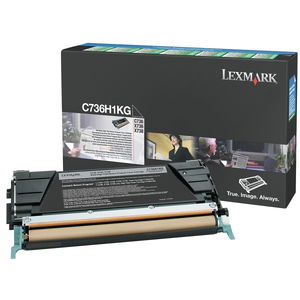 Lexmark C736H1KG Black High Yield Toner Cartridge