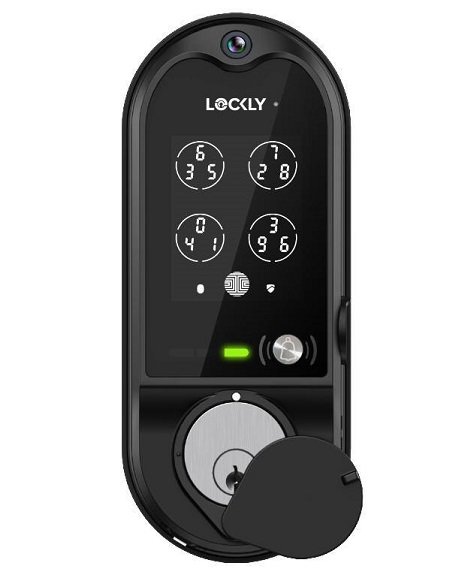 Lockly Vision Doorbell Camera Smart Lock - Matt Black