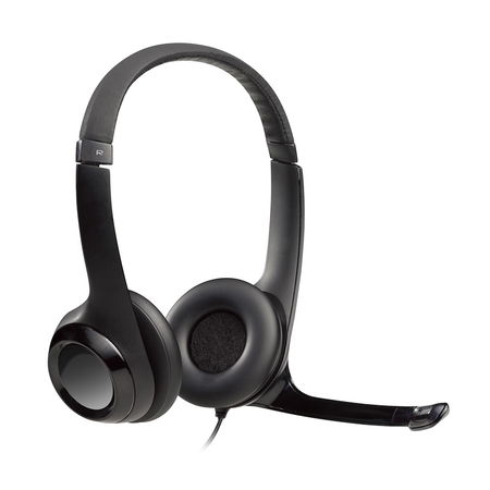 Logitech H390 USB Overhead Wired Stereo Headset - Black