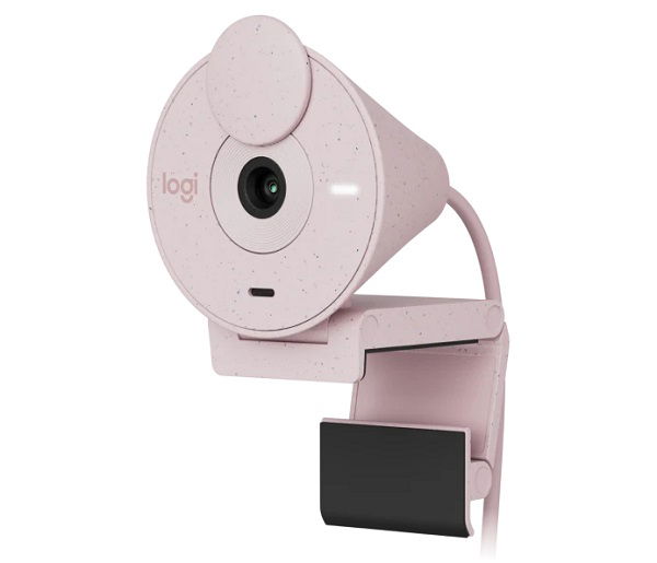 Logitech Brio 300 1920x1080 Webcam with Noise-Reducing Microphone - Rose