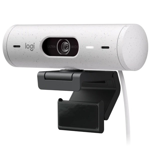 Logitech Brio 500 Full HD 1080p Webcam with Built-In Microphone - Off-White