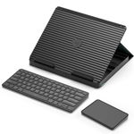 Logitech Casa Pop-Up Laptop Accessory Kit with Laptop Stand, Wireless Keyboard, Touchpad, and Storage Space - Classic Chic