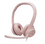 Logitech H390 USB Overhead Wired Stereo Headset with Noise Cancelling - Rose