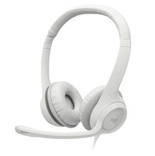 view Logitech H390 USB Overhead Wired Stereo Headset with Noise Cancelling - Off White