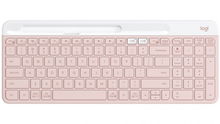 view Logitech K580 Slim Multi-Device Wireless Keyboard - Rose