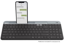 view Logitech K580 Slim Multi-Device Wireless Keyboard - Graphite