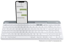 view Logitech K580 Slim Multi-Device Wireless Keyboard - Off-White