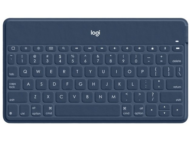 Logitech Keys-To-Go Ultra-Portable Bluetooth Keyboard for iPhone, iPad, and Apple TV - Classic Blue