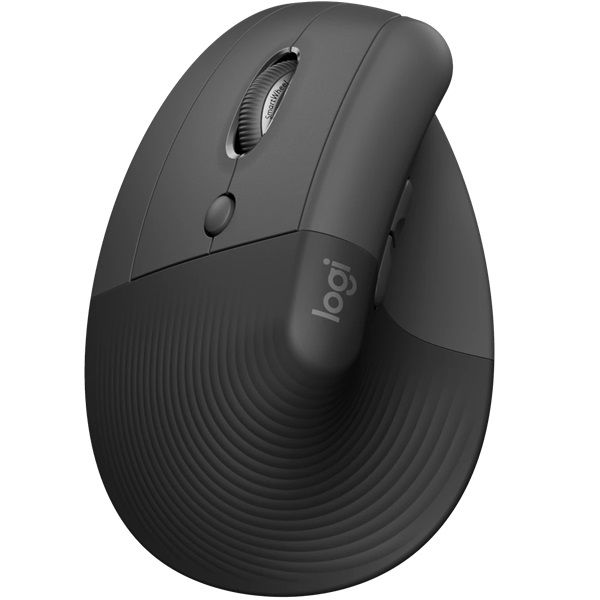 Logitech Lift Left-Handed Ergo USB Bluetooth Wireless Optical Mouse - Graphite