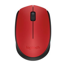 view Logitech M171 Wireless Optical Mouse - Red/Black