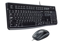 view Logitech MK120 USB Wired Keyboard & Mouse Combo - Black