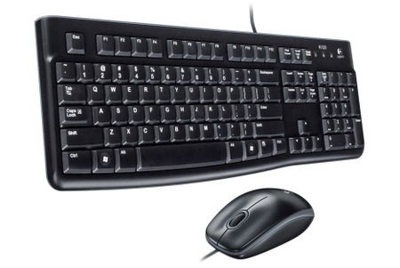 Logitech MK120 USB Wired Keyboard & Mouse Combo - Black