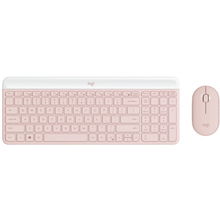 view Logitech MK470 Wireless Slim Keyboard & Mouse - Rose