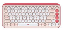 view Logitech POP Icon Keys Wireless Keyboard with Customizable Keys - Rose
