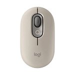 Logitech POP Wireless Mouse with Emoji Button - Sand Gray