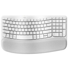 view Logitech Wave Keys Ergo Wireless Keyboard - White