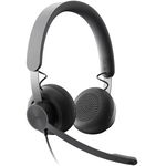 Logitech Zone USB Overhead Wired Stereo Headset UC Version with Noise Cancelling Microphone for Business