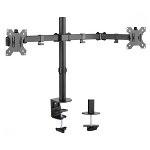 Mbeat Activiva ErgoLife Double Joint Dual Monitor Desk Mount Bracket for 13-32 Inch Flat Panel TVs or Monitors - Up to 8kg